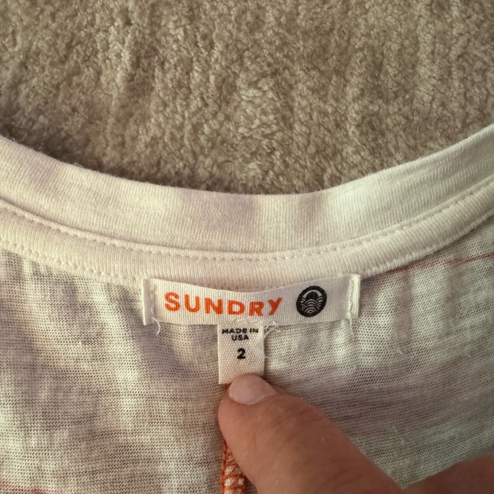 Sundry Ma’s Summer Striped Embroidered Tank Top - Picture 3 of 6